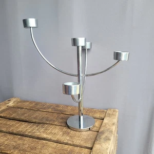 Candelabro vintage Habitat Klein 5 brazos luz té vela icónica Conran modernista - Imagen 1 de 5