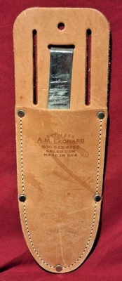 Funda de cuero A.M. Leonard para cuchillo de suelo (Hori Hori no incluido) hecha en EE. UU. Foto 1 de 3