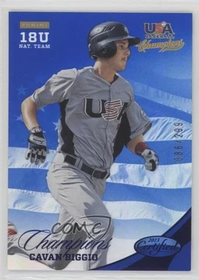 2013 USA Baseball Champions Certified National Team Mirror Blue Cavan Biggio - Image 1 of 2