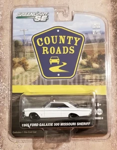 Greenlight 1965 Ford Galaxie 500 Missouri Sceriffo 1:64 Diecast County Roads - Foto 1 di 5