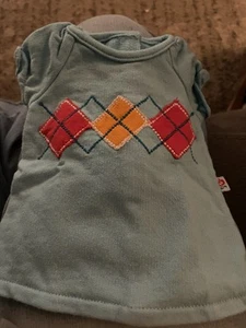 American Girl Bitty Baby Twin Argyle Shirt ONLY - Picture 1 of 4