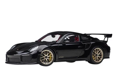 AUTOart 1/18 Porsche 911 991.2 GT2 RS Weissach Package Black/Carbon Model Car - Image 1 of 4