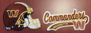 Washington Commanders Two High Quality Iron On Embroidered Patches FREE Shipping - Picture 1 of 1