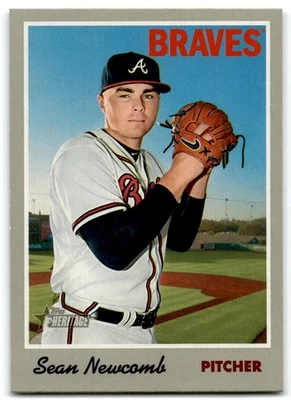 2019 Topps Heritage Sean Newcomb Atlanta Braves #17 - Image 1 of 2
