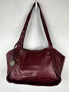 Wanderers Travel Co Purse Red Leather Shoulder Bag Handbag Classic - Picture 1 of 15