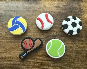 Lot of 5 Assorted Sports Croc Charms – Jibbitz Style – Brand New - Picture 1 of 1