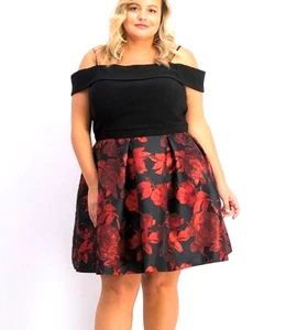 R&M Richards Women Plus Size Formal Evening Dress Holiday Party Prom Dress, 24W - Picture 1 of 9