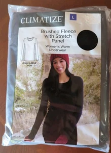 NUEVO Top cálido para mujer Climatize polar cepillado con panel elástico NEGRO talla L - Imagen 1 de 3