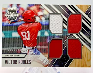 2017 Panini Elite Extra Edition - Quad Materials Victor Robles #QM-VR (MEM, RC) - Foto 1 di 2