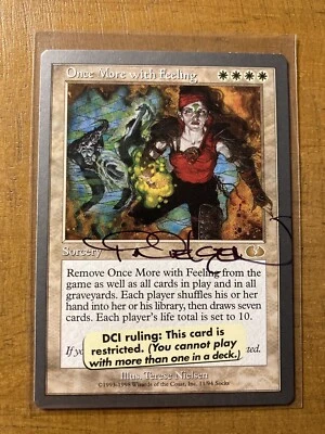 MTG✨Artist Signed ONCE MORE WITH FEELING✨Unglued NM RARE T. Nielsen Art UNPLAYED - Image 1 of 2