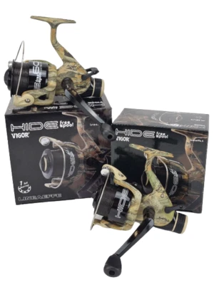 Lineaeffe VIGOR HIDE camouflage Freilauf Angelrolle incl. Schnur Gr. 40 und 60 - Bild 1 von 4