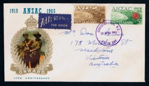 NEW ZEALAND • 1965 • 50th Anniversary ANZAC Landing • Air Mail to Australia - Bild 1 von 1