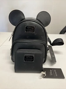 LOUNGEFLY Mickey Mouse Checkered Convertible Crossbody With Matching Wallet - Picture 1 of 7