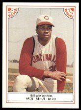 1983 ASA FRANK ROBINSON RED BORDER FRANK ROBINSON CINCINNATI REDS #3A