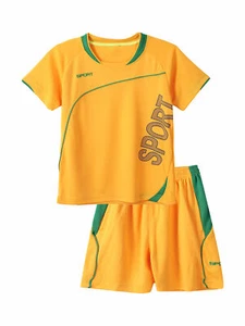 Boys Basketball Jersey Short Sleeve Shirts with Shorts Set Football Sports Suits - Picture 1 of 76