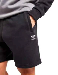 NEW MEN'S ADIDAS ORIGINALS ESSENTIALS TREFOIL SHORTS SIZE XL #IA4901 BLACK - Picture 1 of 4