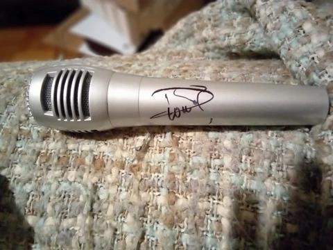 Signed Dionne Warwick Autograph Microphone Cover
