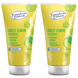 2er Pack Dresdner Essenz Duschgel "Lovely Lemon" Zitrone-Guarana 2 x 200 ml - Bild 1 von 2