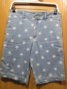 Polo Ralph Lauren Boys Star-Print Denim Short Pants Shorts SIZE 18  - Picture 1 of 7
