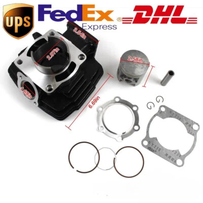 Cylinder Piston Gasket Top End Rebuild Kit 66mm STD For 79-81 Yamaha DT175 MX175 - Image 1 of 4