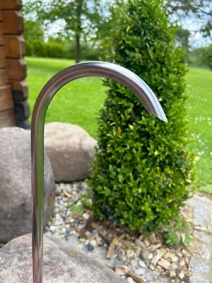 Brunnen-Einlauf,12mm Edelstahl,Wasserspeier,Wasserhahn,Zierbrunnen,Wasserauslauf - Bild 1 von 4