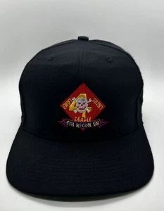 Swift Silent Deadly 4th Recon Bn Cap Hat Adult Snapback Black Acrylic Wool VTG - Picture 1 of 7