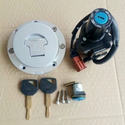 Ignition Switch Fuel Gas Cap Cover Seat Lock Key Set for Honda CBR600 RR 07-17 - Image 1 of 4