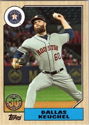 2017 Topps Update '87 Topps #US878 Dallas Keuchel Houston Astros - Image 1 of 2