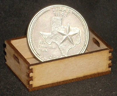 KREBS KRATES Dollhouse Miniature Blank Crate SHORT 1:12 Store Market Farm Gifts Produce Jars