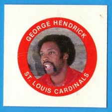 1984 Fun Foods Proof GEORGE HENDRICKS (ex-mt) St. Louis Cardinals