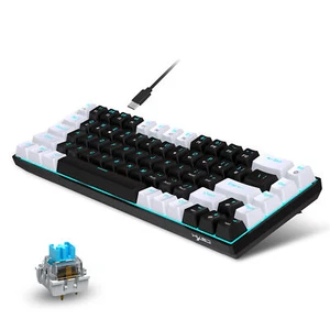 V800 Keyboard Hot-swappable Switches Ergonomic Design Ice Blue U7Q4 - Picture 1 of 11