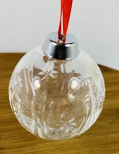 Vintage Hand Cut Lead Crystal Glass Ball Ornament Czech Republic CHRISTMAS... - Picture 1 of 3