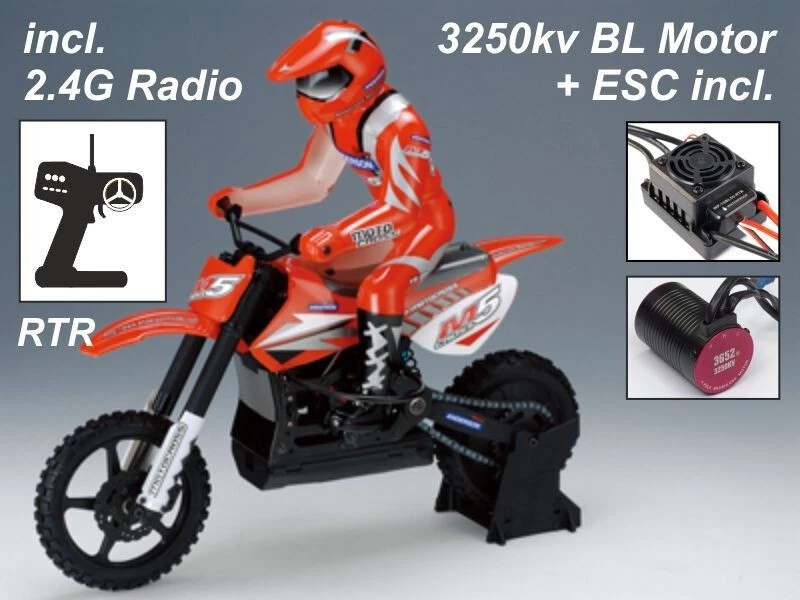 RC Offroad Motorrad Anderson M5 Cross 1:5 RTR / Graupner MRX5 / DuraTrax DX450 - Bild 1 von 3