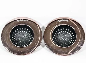 2 Cuisinart Fregadero de Cocina Colador Drenaje Trampa Alimentos Recogedor Escombros Pantalla Plateada - Imagen 1 de 2