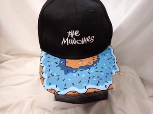 Funny THE MUNCHIES Unique Adjustable Strap DOUGHNUT CAP HAT BITE - Picture 1 of 6