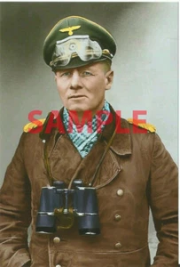 German WW 2 General Erwin Rommel Painting in 8 X 10 Photo - Reproduction - Picture 1 of 1