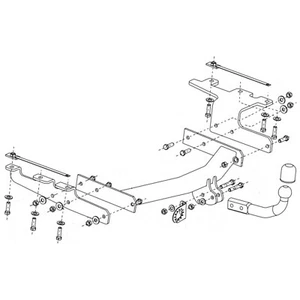 Oris Towbar for Chrysler Grand Voyager MPV 2000-2008 - Fixed Swan Neck Tow Bar - Picture 1 of 2