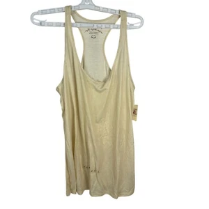 Decree Womens X-Large Racerback Tank Top Seedpearl Gold Foil Polyester & Rayon - Picture 1 of 7