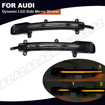 For AUDI Q5 Q7 Facelift 2012-2015 Sequential LED Side Mirror Turn Signal Lights - Image 1 of 4