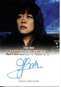 Star Trek Discovery Season 5 FULL BLEED Auto Card Grace Lynn Kung "Psycho" - Picture 1 of 2