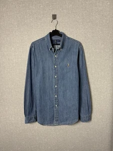 Polo Ralph Lauren Denim Button Down Long Sleeve Shirt Size S - Picture 1 of 14