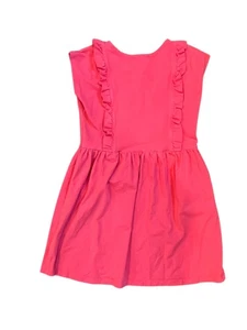Hanna Andersson Kleid Mädchen 6-7 120 cm rosa Rüschen ärmellos A-Linie Twirl Strick - Bild 1 von 5