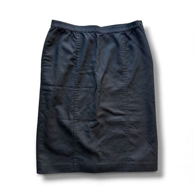 Falda Lápiz Pendleton Para Mujer 100% Lana Virgen Negra Años 80 Clásica 8 M Carrera De Colección Foto 1 de 4