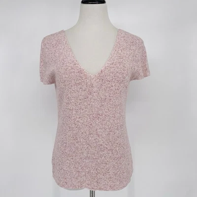 Chelsea 28 Revolve Knit V-Neck Sweater Plunge Top Size Medium Pink Chelsea28 - Image 1 of 4