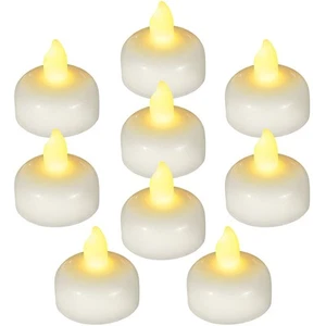 24PC Flameless Floating Tealights Waterproof Candles Warm White Battery Operated - Picture 1 of 9