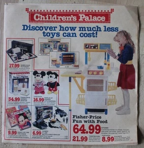 Vintage 80er Jahre Kinder Palast Spielzeug Kind Teen Verkauf Wochenwerbung - Bild 1 von 5