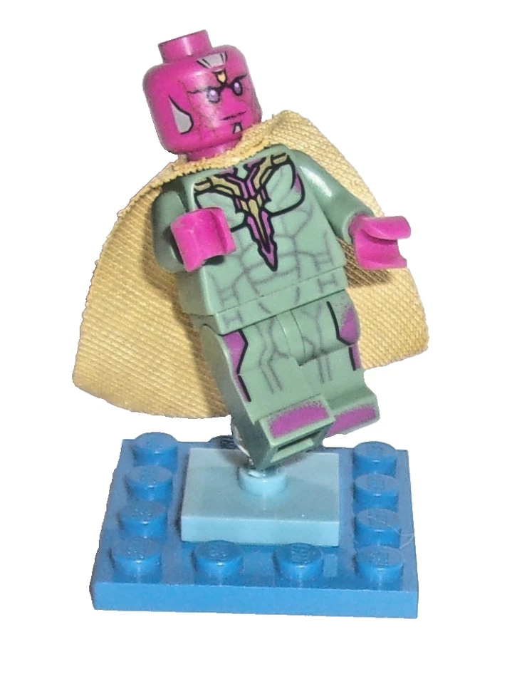LEGO Avengers VISION Minifigure Yellow Spot Marvel Comics Super Heroes  L1 - Image 1 of 1