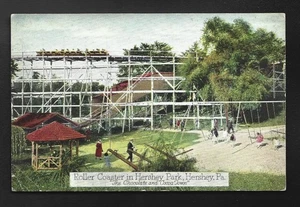 1920er Hershey, PA - Hershey Park Achterbahn Postkarte - Bild 1 von 1