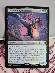 Magic The Gathering Lámina Gwenom, Remorseless Spider Man Magic The Gathering Casi Nuevo - Imagen 1 de 1