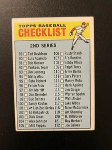 1966 Topps Baseball Set Break #101 2ND SERIES CHECKLIST HIGH GRADE!! - Picture 1 of 2